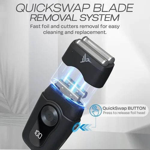 Miniatura 5 de HUMMINGBIRD MK2 - Afeitadora compacta de aluminio, sin rasguños, sin cortes, sin quemaduras por la maquinilla de afeitar para hombres, portátil USB