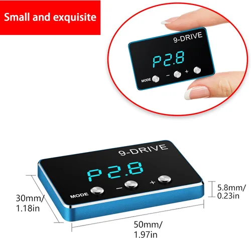 Miniatura 3 de Controlador de respuesta del acelerador JINKEY, controlador de acelerador de 9 unidades 9 modos acelerador electrónico de carreras para DODGE