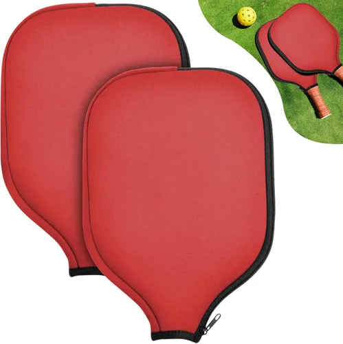 Miniatura 8 de 2 Pcs Pickleball Paddle Covers, Universal Case Size - 8.6 x 12.2 inches Zippered Racket Sleeve, Durable Neoprene Paddle Cover, Paddle Storage Bag