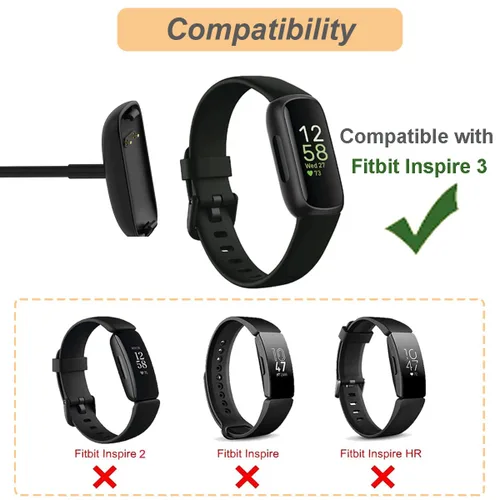 Miniatura 2 de Nisyctk Cargador para Fitbit Inspire 3, cable de carga USB de repuesto para Fitbit Inspire 3 (3.3 pies/3.3 ft) (1)