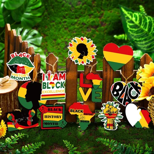 Miniatura 2 de 30 piezas de adornos para el Día de los Veteranos, adornos militares de Navidad, decoración patriótica, adornos colgantes de madera rojo, blanco