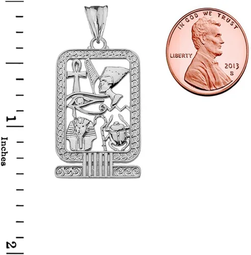 Miniatura 2 de Claddagh Gold Exquisito colgante de plata de ley egipcia antigua, Plata esterlina