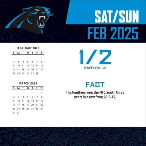 Miniatura 3 de Turner Sports Carolina Panthers 25998053032 - Calendario 2025