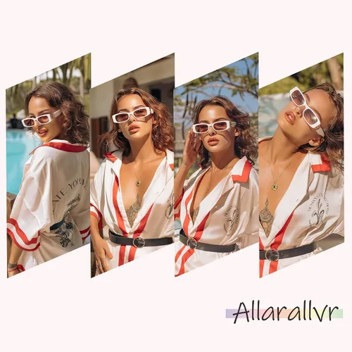 Miniatura 21 de Allarallvr Lentes de sol rectangulares para mujer, estilo retro de los años 90, Y2K, clásicos, vintage, cuadrados, AR82037