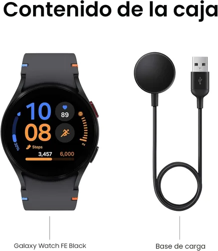Miniatura 9 de SAMSUNG Galaxy Watch FE 40mm GPS, reloj inteligente AI con seguimiento de fitness, sensor BIA, zonas de frecuencia cardíaca personalizadas, monitor