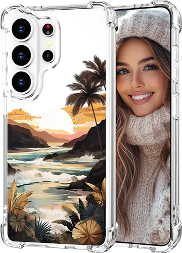 Miniatura 89 de Hungo Funda compatible con Samsung Galaxy S23 con diseño floral y bonito diseño transparente, femenino para mujeres y niñas, con hermoso clavel