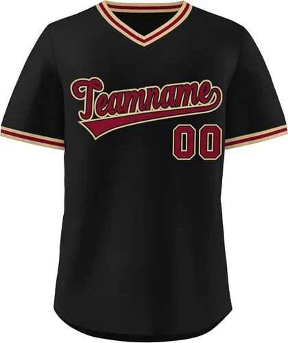 Miniatura 6 de KXK - Camiseta de béisbol personalizada con nombre y número cosidos, estilo Hip Hop, con cuello en V, atlética, para hombres, mujeres y jóvenes