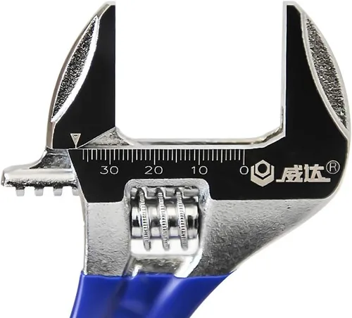 Miniatura 2 de 1 Pieza Llave Ajustable de Apertura Ancha con Mango Corto de 6 pulgadas, Llave Ajustable Corta Forjada de Acero al Cromo Vanadio Llave Inglesa