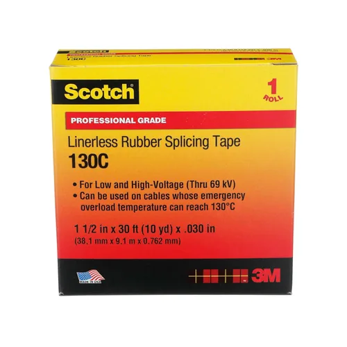 Miniatura 12 de 3M Scotch Linerless - Cinta de empalme eléctrica 130C para cables y alambres, 3,8 cm x 9,14 m, respaldo de hule, autofundente, resistencia UV