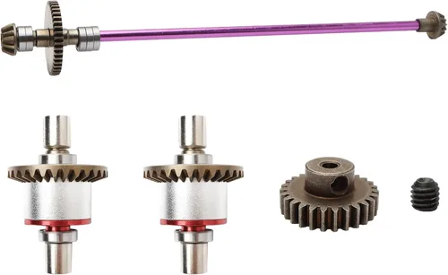 Miniatura 10 de Eje de transmisión de eje central principal de metal, piezas de repuesto mejoradas para 1:12 124019 124018 RC Accesorios de repuesto para automóviles