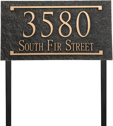 Miniatura 9 de Address Sign Lawn Mounted - Custom House Number Plaque Sign,Address Numbers for Outside House,Yard,Garden,Grass,Ground,Drive Way,Lawn,12'' x 8