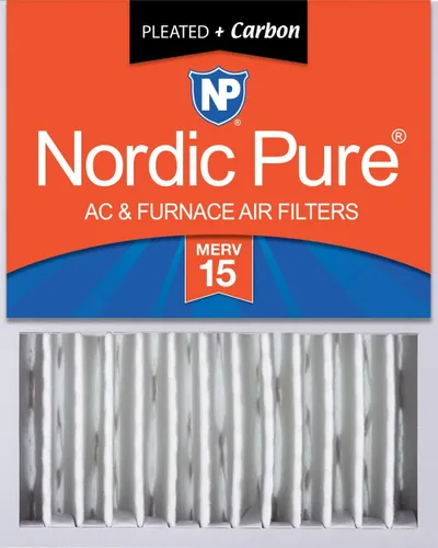 Miniatura 25 de Nordic Pure 16 x 20 x 5 (tamaño real: 15 7/8 x 19 5/8 x 4 3/8) Honeywell Filtros de aire de repuesto Merv 8 Plus Carbon 1 paquete