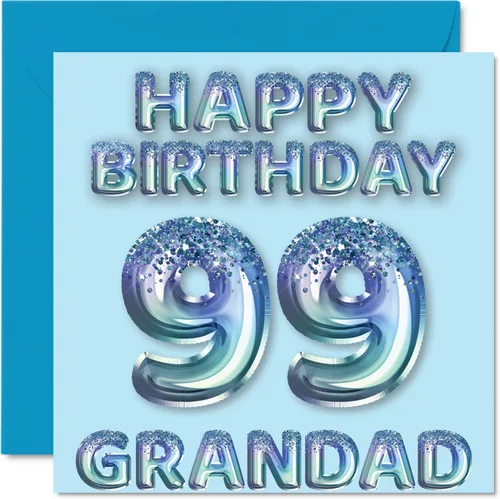 Miniatura 130 de Stuff4 Tarjeta de primer cumpleaños para niños, globo de fiesta con purpurina azul, tarjetas de feliz cumpleaños para niño de 1 año, nieto, hijo, 57