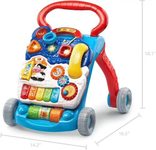 Miniatura 2 de VTech Andador de Aprendizaje de Sentado a de Pie (Empaque Libre de Frustraciones), Azul