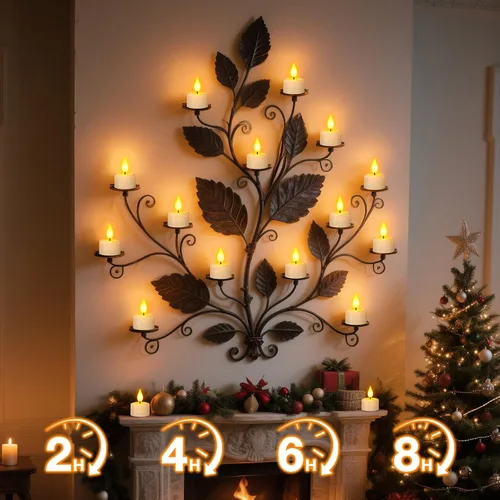 Miniatura 4 de SoulBay Velas de té recargables con control remoto, 12 piezas de velas LED sin llama parpadeantes con temporizador y cable de carga USB, sin
