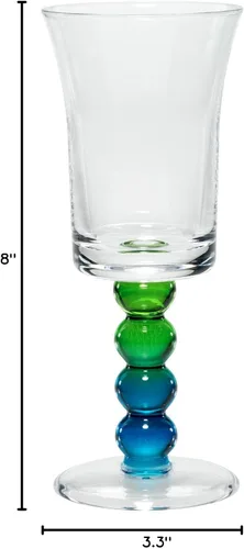 Miniatura 2 de Merritt Impressions Pearl Stem - Copa de vino acrílica, pavo real