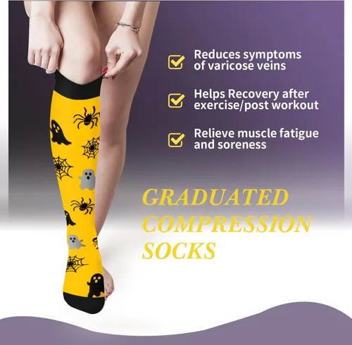 Miniatura 46 de Sooverki - Calcetines de compresión de cobre para circulación, para mujeres y hombres, 6 pares, para correr, atletismo, medicina, enfermería, viajes