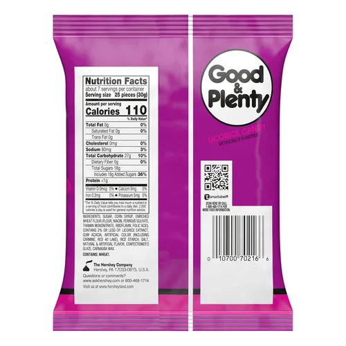 Miniatura 2 de Good & Plenty Regaliz sin grasa, bolsa de caramelos, 7 onzas