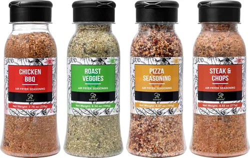 Miniatura 13 de Soeos 4-in-1 Spice Set (Pack of 3), 7.5 oz (200g) Garlic, Chili & Herbs Seasoning Blend – All-Purpose Cooking Spices for Everyday Meals, Marinades &