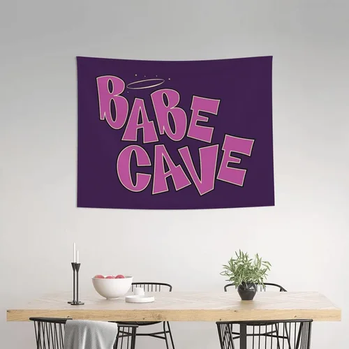 Miniatura 2 de GOWMEE Tapiz de cueva de bebé, bonito tapiz rosa, tapiz estético para colgar en la pared, para adolescentes, niñas, universidad, dormitorio, sala