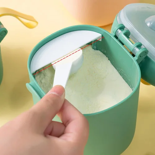 Miniatura 2 de Toddmomy Dispensador de fórmula Caja de leche en polvo con cuchara Contenedor portátil de alimentos para bebés de 4.33 x 4.13 x 3.34 pulgadas