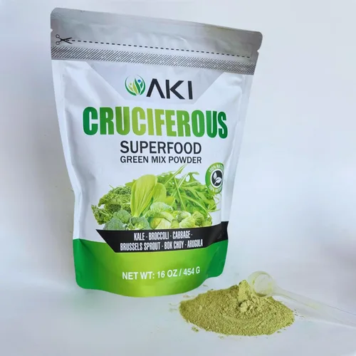 Miniatura 9 de AKI Cruciferous Superfood Green Mix Powder - Hecho de col rizada, brócoli, coles de Bruselas, repollo - Repleto de fitonutrientes y vitaminas