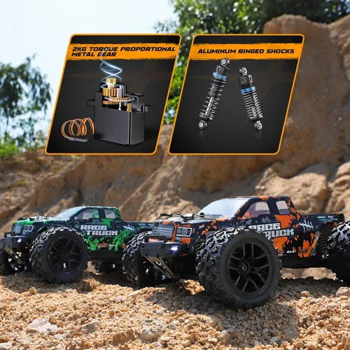 Miniatura 2 de HAIBOXING Camión monstruo RC a escala 1:18 18859 36km/h de velocidad 4X4 todoterreno, autos a control remoto, impermeables, con alimentación