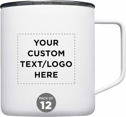 Miniatura 22 de Kenai - Tazas de viaje personalizadas con recubrimiento en polvo, 13.5 onzas, juego de 6, paquete personalizado a granel, doble pared, perfectas