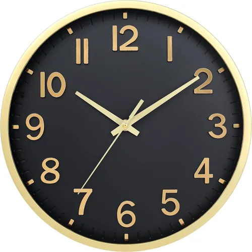 Miniatura 12 de Wall Clock, Modern 8 Inch Small Wall Clocks Battery Operated, Silent Non-Ticking Analog Classic for Office, Home, Bathroom, Kitchen, Bedroom