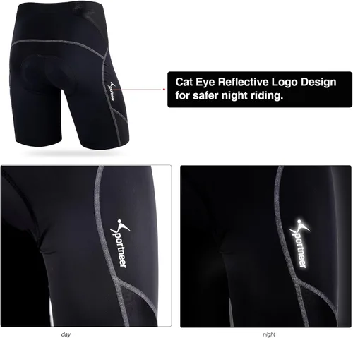 Miniatura 6 de Sportneer Padded Bike Shorts for Men - 4D Padding Mens Bicycle Cyling Tights Clothing for Road Bike Breathable Absorbent