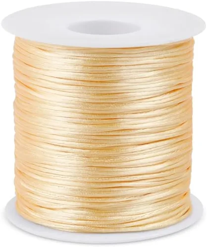 Miniatura 10 de 2.0mm Hilo de Cordón de Seda de Nylon para Cuentas de Macramé, Pulseras, Nudos Chinos, Collares, Joyería 109 Yardas (Verde Oscuro)