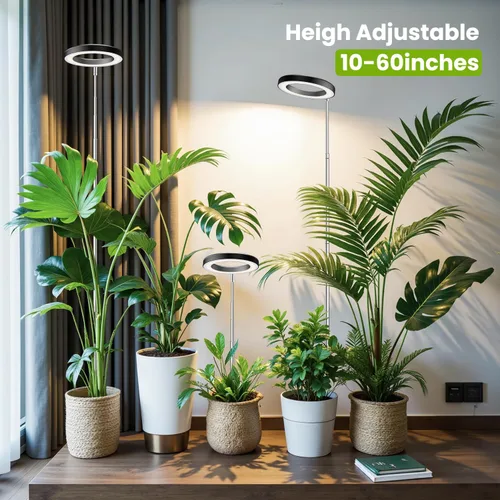 Miniatura 3 de Kullsinss Luz de Crecimiento Negra, Luces LED de Espectro Completo para Cultivo en Interiores con Temporizador de 6/12/16H, 3 Modos de Color, 5