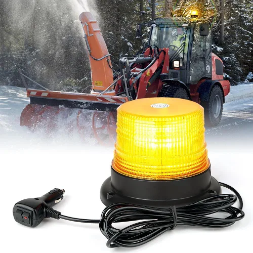 Miniatura 7 de Xprite - Luz de baliza LED roja y azul con base magnética, luces intermitentes de seguridad y advertencia para vehículos de la ley, montacargas