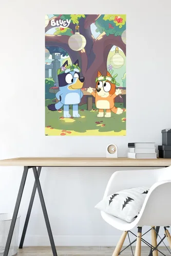 Miniatura 4 de Bluey - Póster de pared dúo, 34 pulgadas de largo x 22.4 pulgadas de ancho, versión sin marco