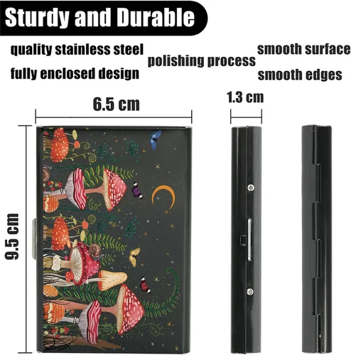 Miniatura 91 de BONSYL® Soporte para tarjetas de crédito, cartera delgada de metal con bloqueo RFID, con 6 ranuras para tarjetas, para mujeres y hombres.