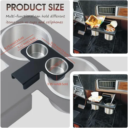 Miniatura 3 de Portavasos de camión para Chevy GMC 1973-1987/91 C10 C20 C30 K10 K20 K30, soporte desmontable para bebidas para consola central, accesorios de coche