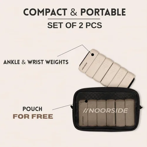 Miniatura 4 de Pesas de tobillo y muñecas Adujstable para mujeres y hombres Juego de 2 (1.1 libras cada una) Talla única Perfecto para caminar, correr, CREMA