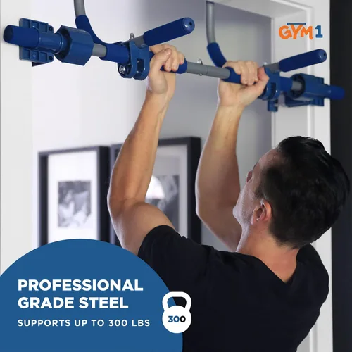 Miniatura 4 de Set de gimnasio en puerta interior Gym1 - columpio sensorial y anillos de agarre - Barra de tracción ajustable para marco de puerta para niños
