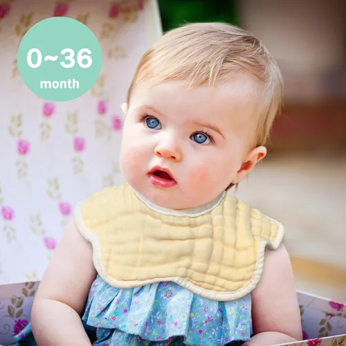 Miniatura 2 de Baberos de muselina para bebés, baberos para babero de dentición para bebé niña o niño de muselina de algodón Azur