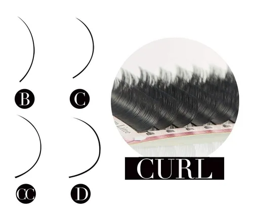 Miniatura 8 de Extensiones de pestañas planas de color negro mate, puntas divididas individuales, suaves y ligeras, pestañas elipse para uso profesional, 0.008 in