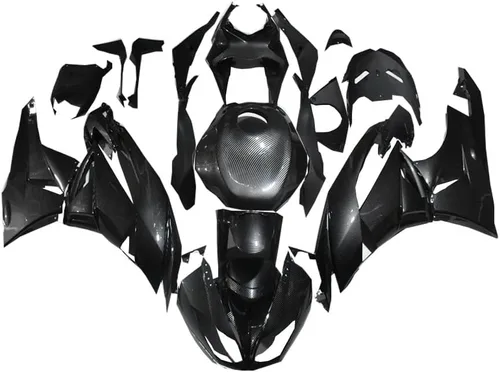 Miniatura 21 de US STOCK - Carenado negro brillante apto para 2009-2012 ZX6R 636 ZX-6R inyección ABS plásticos posventa carrocería 2010 2011 09 10 11 12
