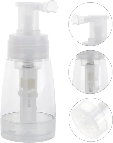 Miniatura 8 de Botella de spray de viaje, pulverizador de polvo transparente, botella de viaje de plástico vacía para peluquería, salón de oficina, botellas
