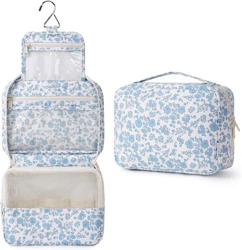 Miniatura 14 de Narwey Pequeña Bolsa de Aseo Colgante de Viaje para Mujeres, Bolsa de Viaje para Artículos de Tocador, Organizador de Bolsa de Maquillaje Bolsas