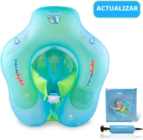 Miniatura 7 de Baby Swimming Float Kids Inflatable Swim Ring with Safety Support Bottom Swimming Pool Accessories for 3-36 Months