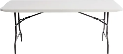 Miniatura 2 de Alera Mesa plegable rectangular de resina, borde cuadrado, 72 pulgadas de ancho x 30 pulgadas de profundidad x 29 horas, platino Platinado