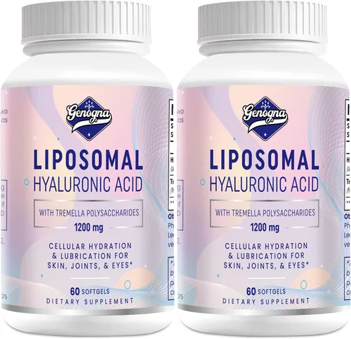 Miniatura 9 de Suplementos de ácido hialurónico liposomal de 1000 mg de alto biodisponibles cápsulas de ácido hialurónico dietético con polisacáridos de tremella