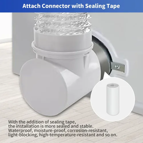 Miniatura 4 de Codo de ventilación de secadora de ropa de 90 grados Kit de conector de conducto de secadora más seguro para tubos de 4 pulgadas, kit de codo