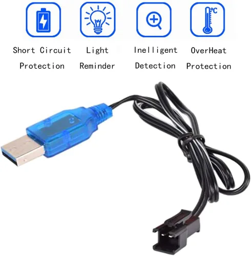 Miniatura 3 de 2 unids 3.7 V 380 mAh 20C 702035 batería recargable Lipo con cargador USB para Hubsan X4 H107 MJX F47 DFD F180 Quadcopter RC Drone piezas de repuesto