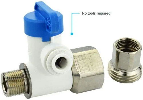 Miniatura 4 de John Guest Speedfit Válvula adaptadora de tope angular de 1/2 x 3/8 x 1/4 pulgadas, empuje para conectar accesorios de plomería de plástico