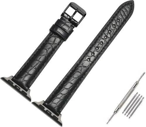 Miniatura 10 de Moran - Correas de cuero compatibles con Apple Watch Band 1.929 in 1.772 in 1.732 in 1.654 in 1.614 in 1.575 in 1.496 in, correa de cuero de oveja